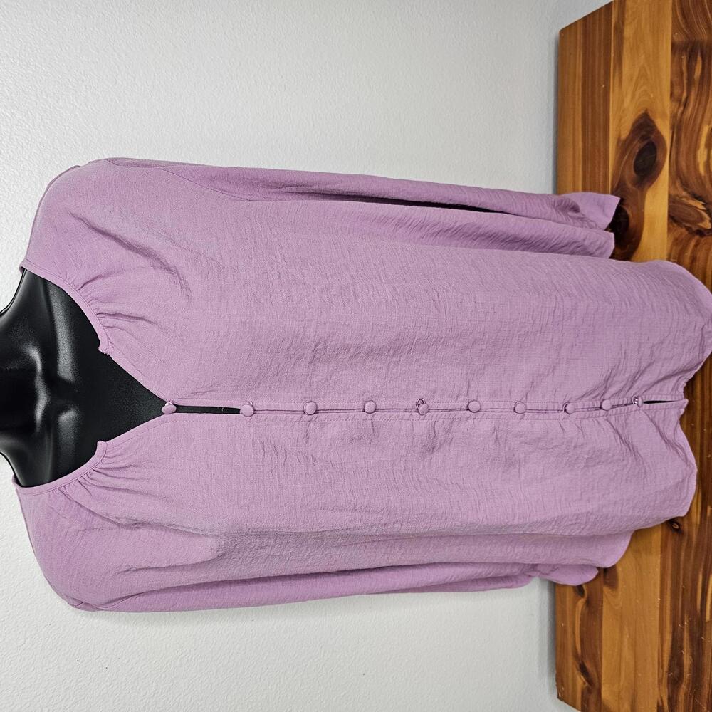 Women's Nine West Button Front Balloon Sleeve Tunic Size XXL